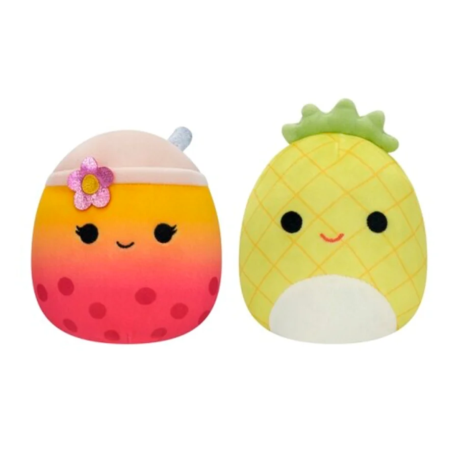 Squishmallows Flip a Mallow Bubble Tea/Maui the Pineapple 13 cm