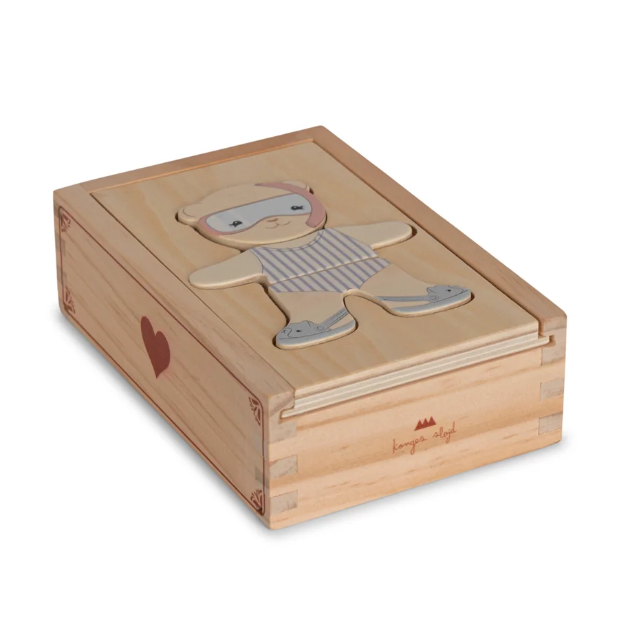 Konges Sløjd påklædnings puslespil, rød