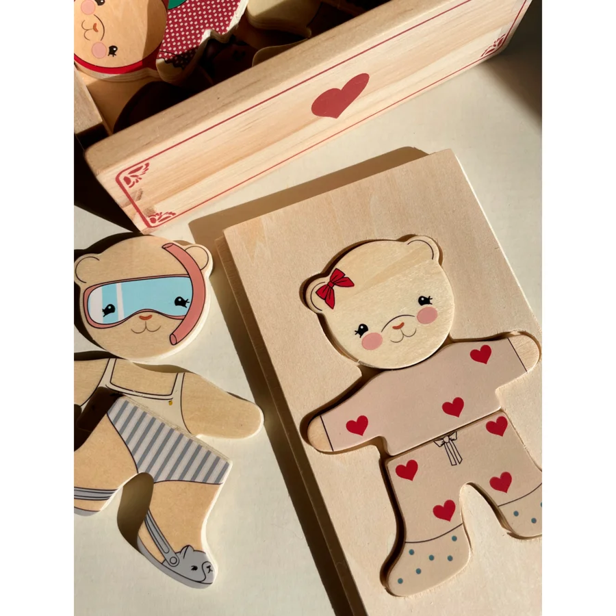 Konges Sløjd påklædnings puslespil, rød