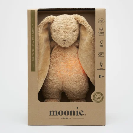 Moonie Organic kanin med lampe, cappuccino natur