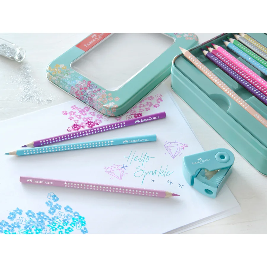 Faber-Castell sparkle grip farveblyanter i æske