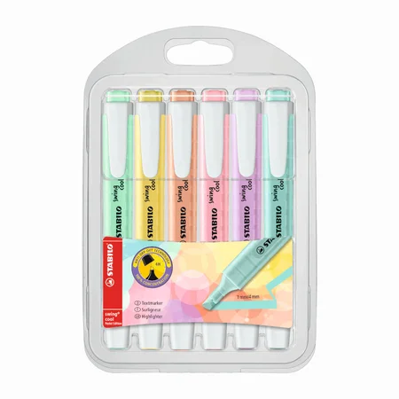 Stabilo Swing tuscher, 6 stk pastel