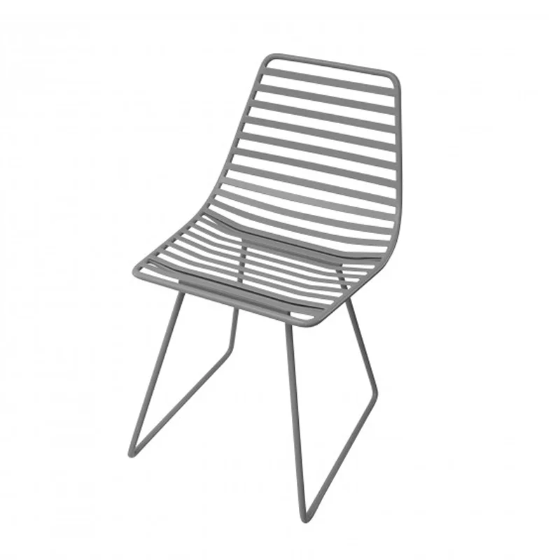 Sebra metal stol str S, Me-sit grå