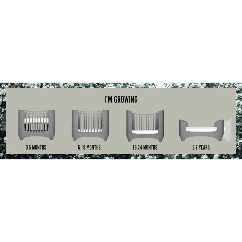 Leander Classic baby- og juniorseng, grå