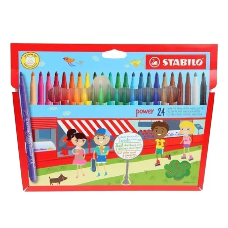Stabilo Power Max tuscher, 24 stk