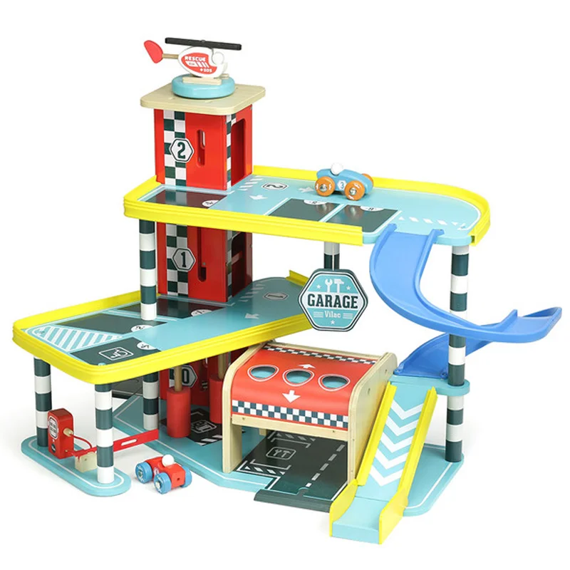 Vilac City, stor garage i træ