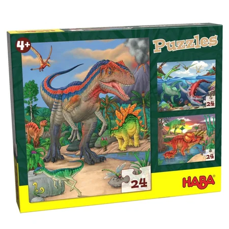 Haba 3 puslespil, dinosaurer