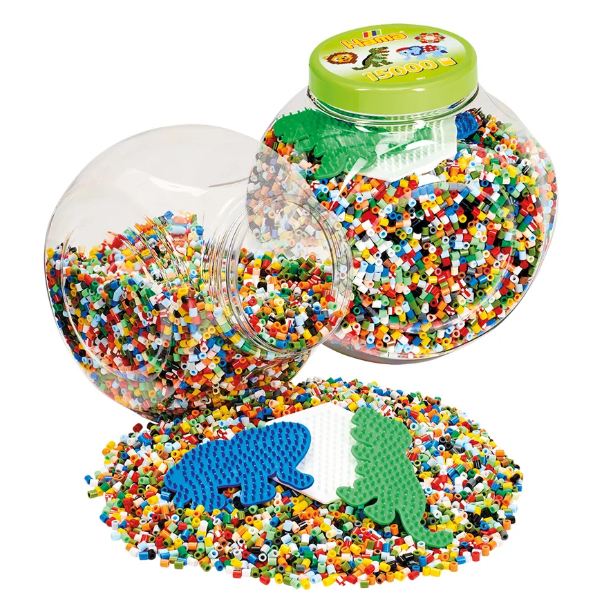 Hama midi perler i dåse inkl 3 plader, 15.000 - grøn