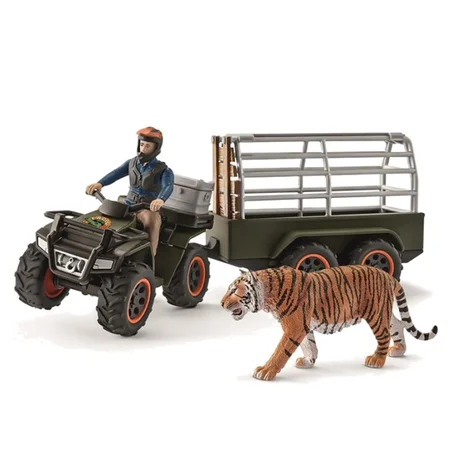 Schleich firhjulscrosser med trailer
