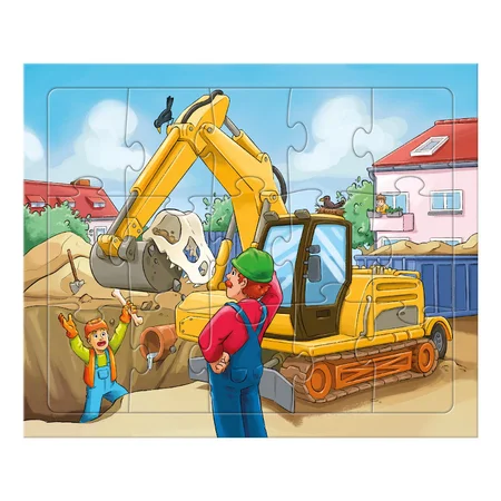 Haba 3 puslespil, entreprenørmaskiner