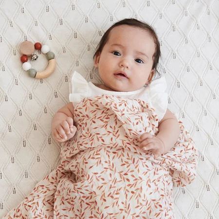 Cam Cam 2-pak muslin stofbleer, Caramel Leaves