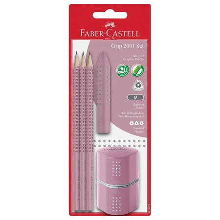 Faber-Castell grip skrivesæt, Rose Shadow