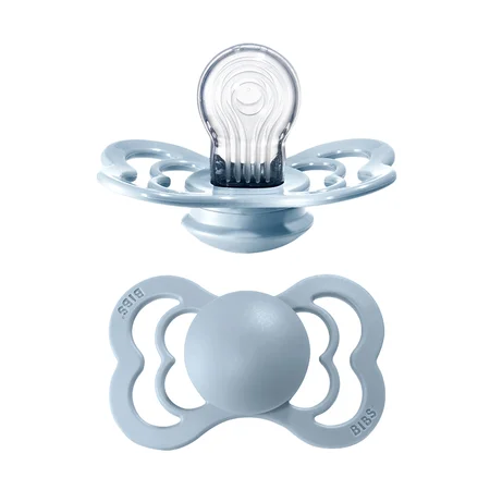 Bibs supreme silicone sut, str 2 - baby blue