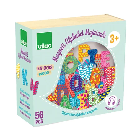 Vilac træmagneter i æske, store bogstaver