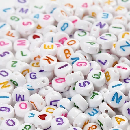 Bogstavperler, pastel