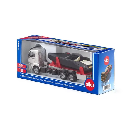 Siku MAN Lastbil med motorbåd