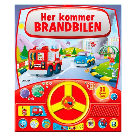 Her kommer brandbilen - med lyd og rat