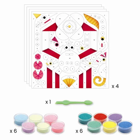 Djeco kreativ æske, farvet sand - Lysende hav