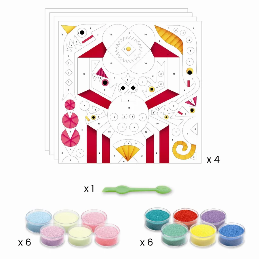 Djeco kreativ æske, farvet sand - Lysende hav