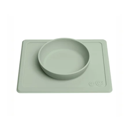 Ezpz Happy mini Bowl, skål og dækkeserviet i et - støvet grøn