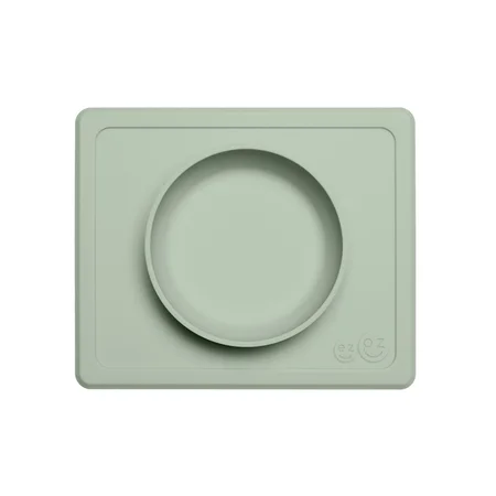 Ezpz Happy mini Bowl, skål og dækkeserviet i et - støvet grøn