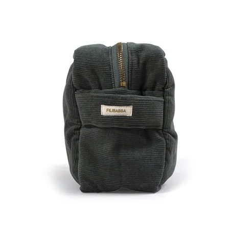 Filibabba toilettaske babyfløjl, Pine Green