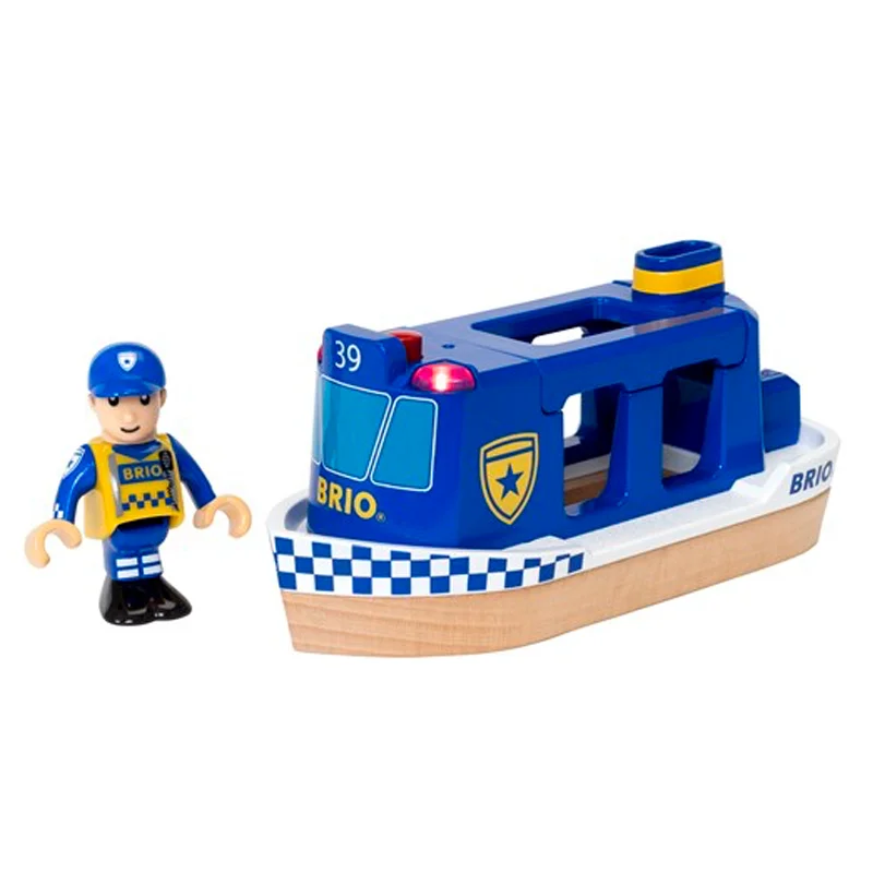 BRIO politibåd med lys og lyd