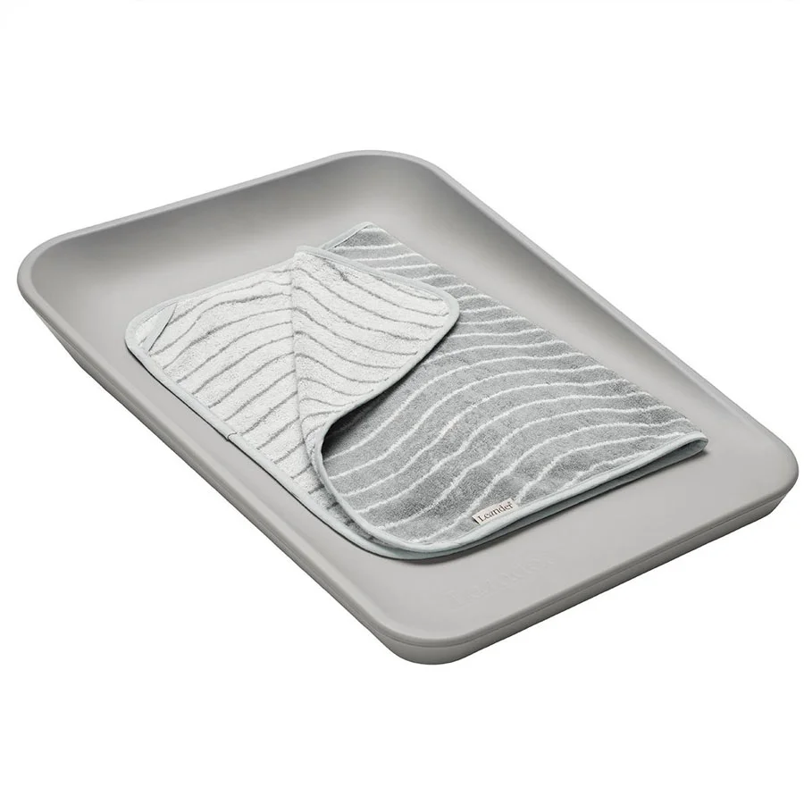 Leander Topper til puslepude, organic, Woodland cool grey