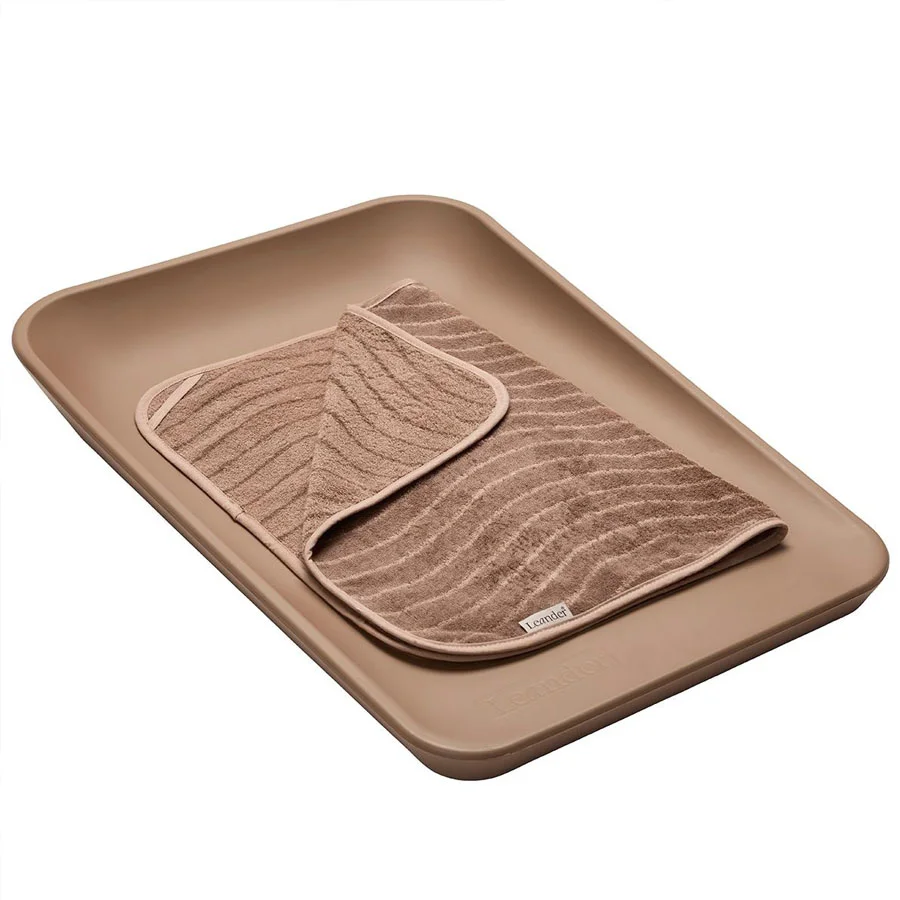 Leander Topper til puslepude, organic, Woodland clay