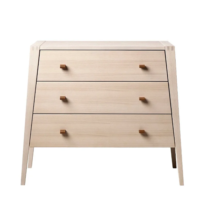 Leander lædergreb til kommode 6 stk, brun