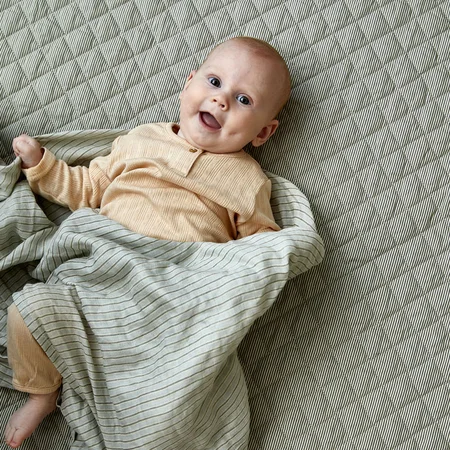 by KlipKlap babysvøb 120 x 120 cm, stripe - Moon Grey