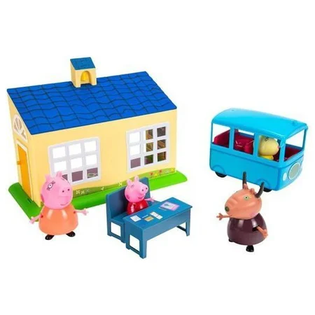 Gurli Gris legesæt, skole og skolebus