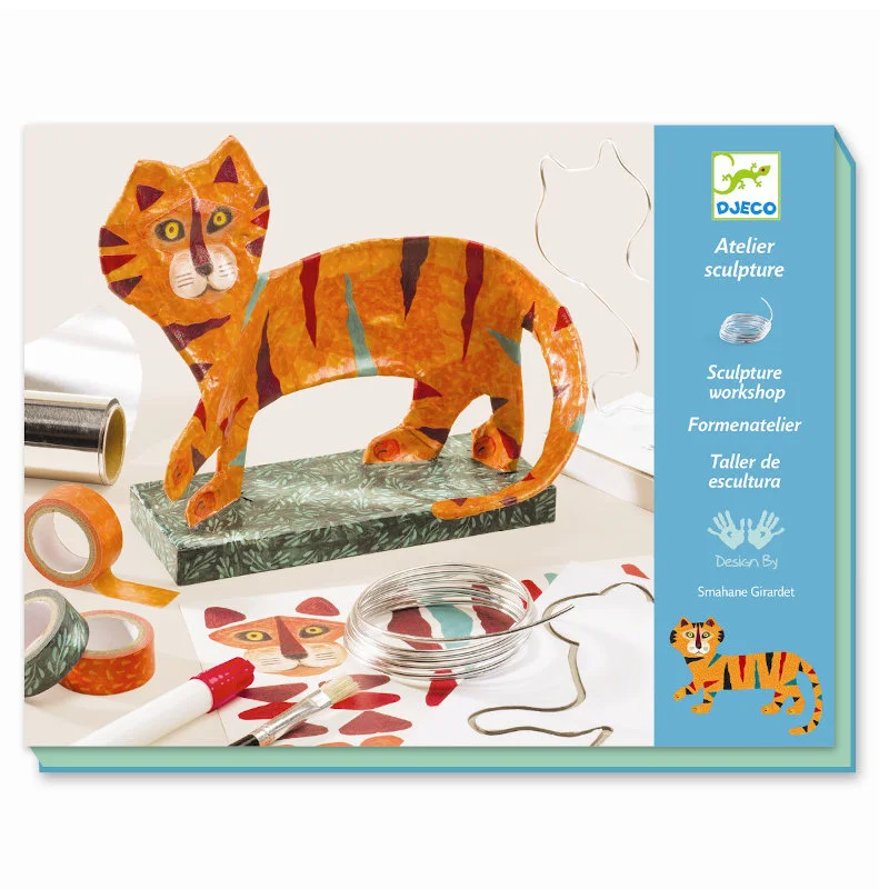 Djeco kreativ æske, kreativ skulptur - Tiger