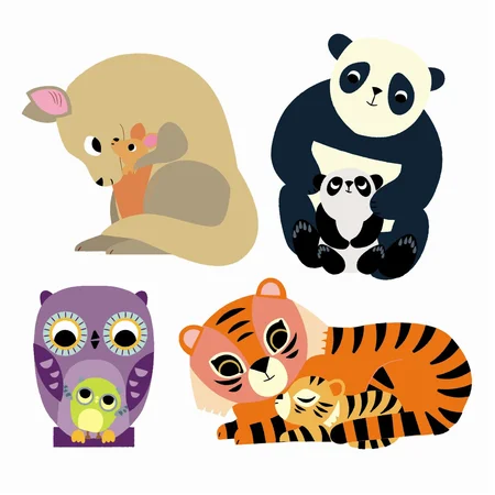 Djeco klistermærker, Mor og barn