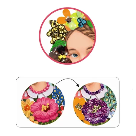 Djeco kreativ æske med pallietter, Merry og Smart