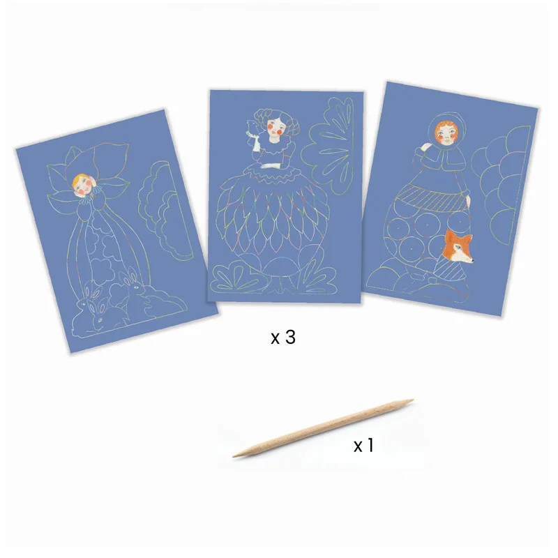 Djeco scratch kort, Smukke kjoler