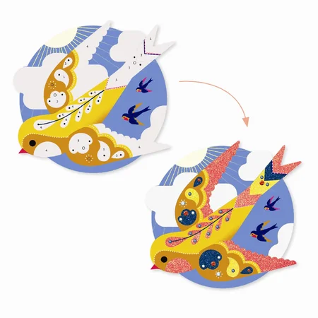 Djeco kreativ æske, Glitterkort - Paradis