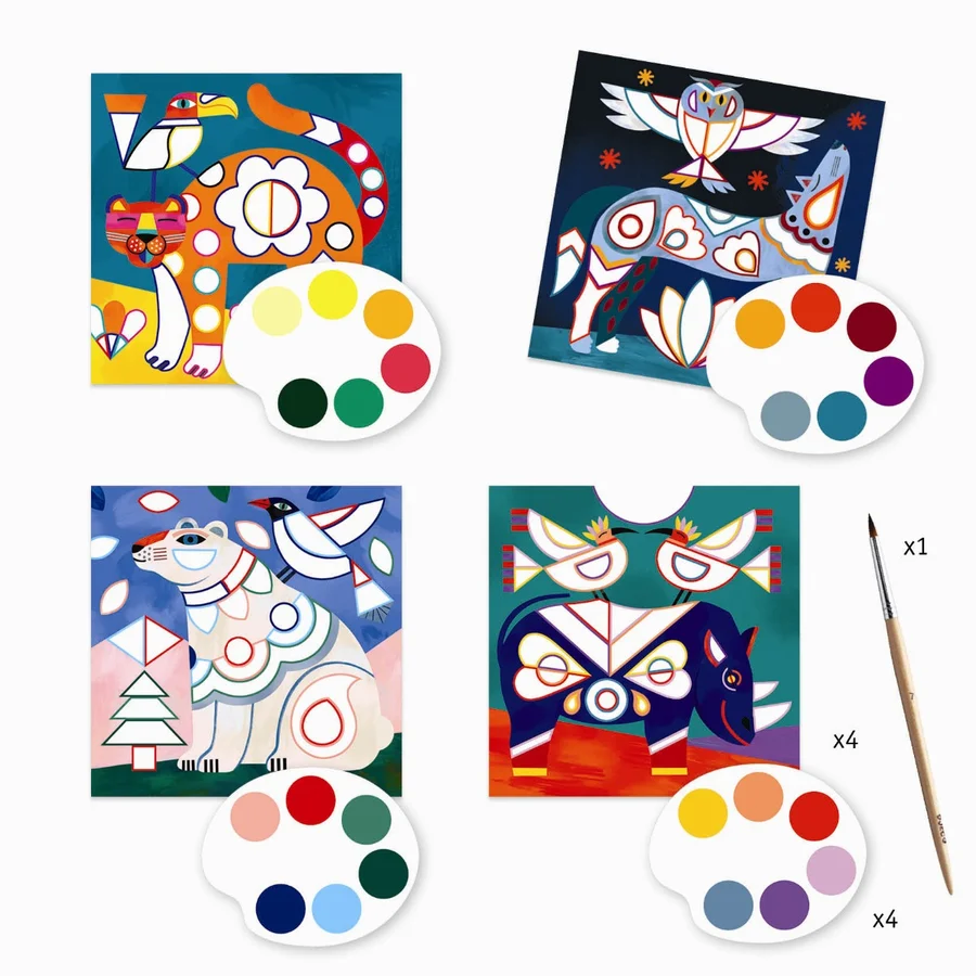 Djeco kreativ leg, farvelæg - fantasifulde væsner