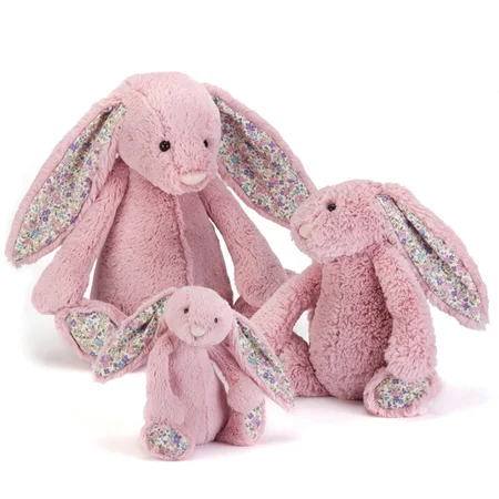 Jellycat bamse, bashful kanin blossom rosa - 18 cm