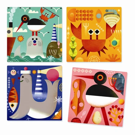 Djeco billedklodser på pind, Havet