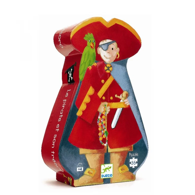 Djeco silhouetpuslespil med pirat, 36 brikker