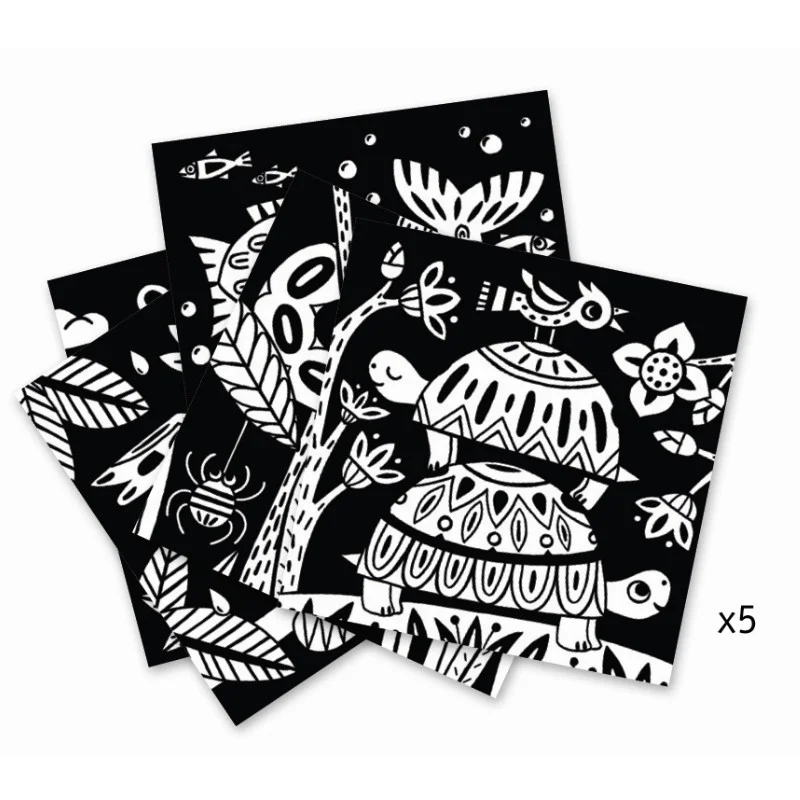 Djeco kreativ leg, velourmaling - Vilde dyr