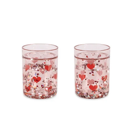 Konges Sløjd 2-pak glitter kopper, heart