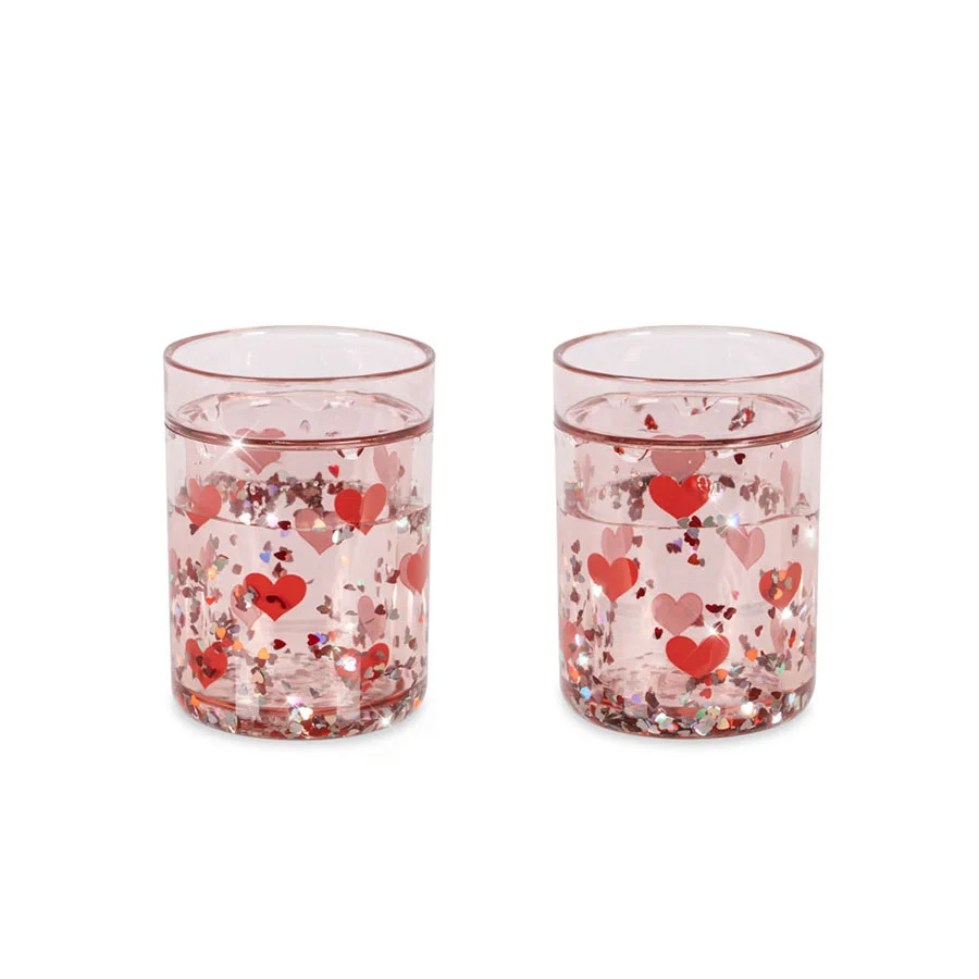 Konges Sløjd 2-pak glitter kopper, heart