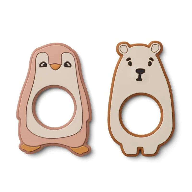 Liewood bideringe, isbjørn og pingvin - dark rose