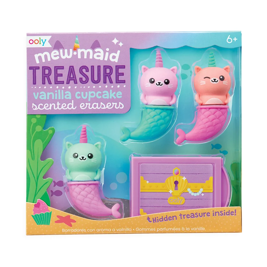 Ooly viskelædersæt med duft, Mewmaid