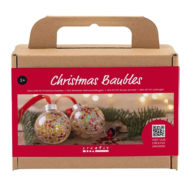 Creativ Company mini DIY kit, julekugler - pailetter