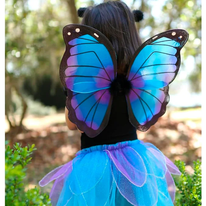 Great Pretenders Midnight butterfly sæt, blå str 4-6 år