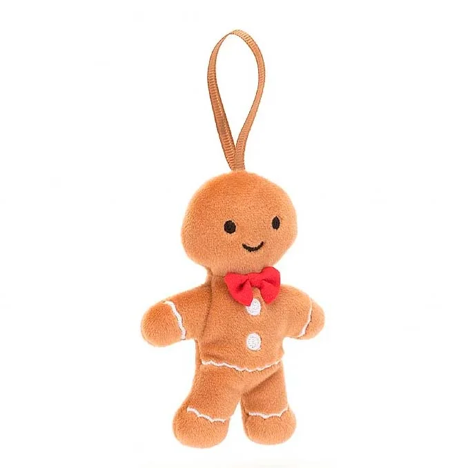 Jellycat Festive Folly ophæng, Peberkagemand 10 cm