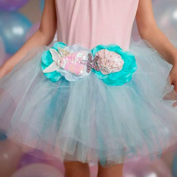 Great Pretenders Mermalicious Tutu, pastel aqua str. 4-6 år
